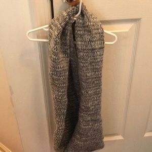 Gray white silver scarf